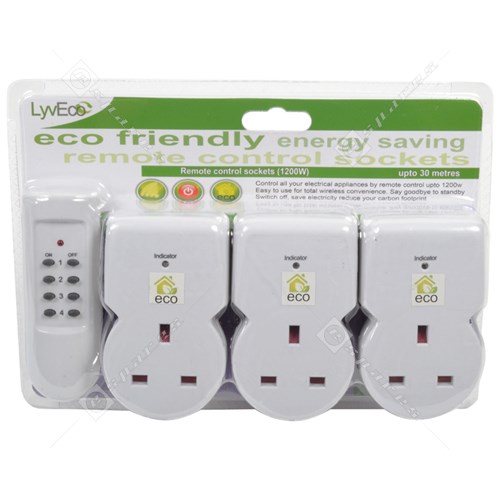 4 pack of Remote Controlled Sockets - ENER002-4, Energy Saving Products