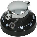 Belling Black & Chrome Top Oven/Grill Control Knob
