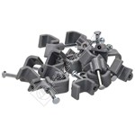 Wellco 1.5mm Twin & Earth Cable Clips - Grey