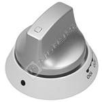 Indesit Aluminium & White Top Oven Control Knob