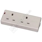 Wellco 2 Gang Trailing Socket With LED
