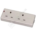 Wellco 2 Gang Trailing Socket With LED