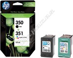 Hewlett Packard Black & Tri-Colour Ink Cartridge Combo-Pack - No. 350/351