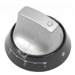 Indesit Hotplate Twin Control Knob - Aluminium & Black