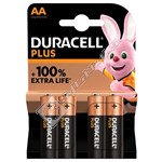 Duracell Alkaline AA Plus 100% Extra Life - Pack of 4