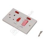 Wellco 45A Double Pole Cooker Control With 13A Socket