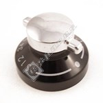Black and Silver Oven/Grill Control Knob