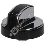 New World Black & Chrome Hob Control Knob