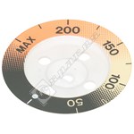 Zanussi Temperature Control Knob Indicator Disc