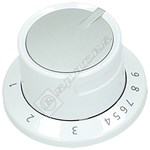 Blomberg Top Oven Thermostat Control Knob - White/Silver