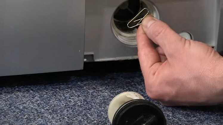 Removing A Paper Clip From The Washing Machine Filter