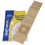 Electruepart BAG129 Dirt Devil Vacuum Dust Bags (Type 01) - Pack of 5