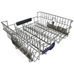 Beko Dishwasher Upper Basket Rack Assembly - with Wheels