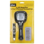 Rolson 6 LED Magnifier & 9-In-1 Precision Screwdriver