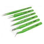 Rolson 6 Piece Epoxy Coated Electronic Tweezers