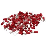 Electruepart Red 4mm Narrow Fork Terminal - Pack of 100