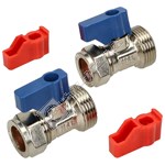 Electruepart Hose Taps Straight (1 Pair)