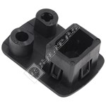 Plastic hinge female metal top lid - left - black